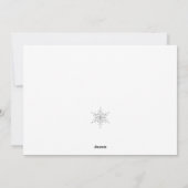 Elegante zilveren glitter sneeuwvlokken kerst foto feestdagenkaart (Achterkant)