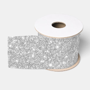 Elegante zilveren glitter Sparkle Glam Grosgrain Lint