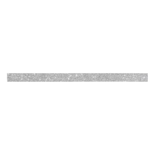 Elegante zilveren glitter Sparkle Glam Grosgrain Lint (Voorkant)