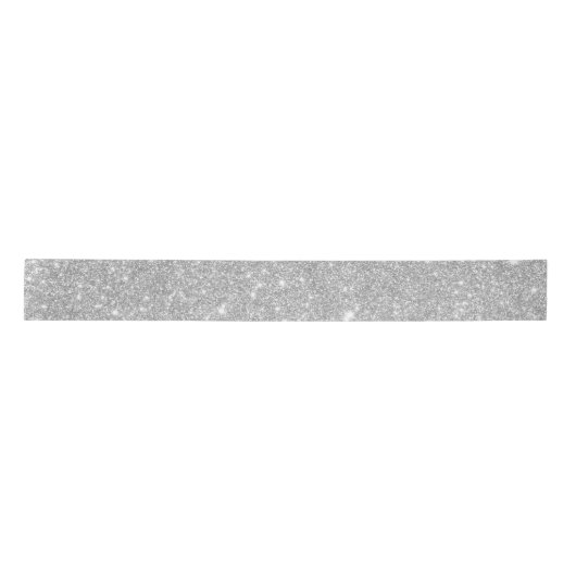 Elegante zilveren glitter Sparkle Glam Satijnen Lint (Voorkant)