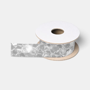 Elegante zilveren glitter Sparkle Glam Sequin Satijnen Lint
