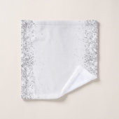 Elegante zilveren glitterglans bad handdoek (Wasdoekje)