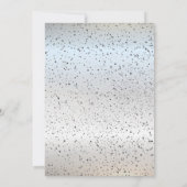Elegante zilveren glitters afstudeerhoed, confetti kaart (Achterkant)