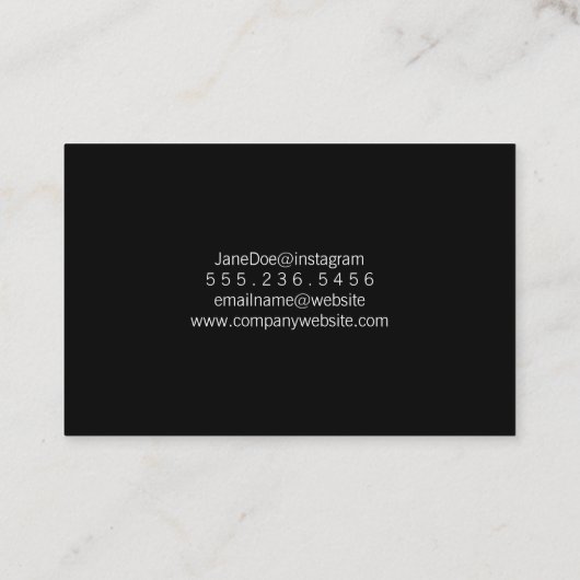 Elegante zilveren glitterscribble visitekaartje (Achterkant)