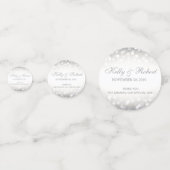 Elegante zilveren glitterslichtjes confetti (Voorkanten)