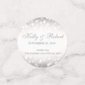 Elegante zilveren glittersnoeren confetti (Kleine voorkant)