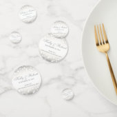 Elegante zilveren glittersnoeren confetti (Groep)