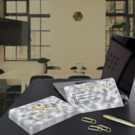 Elegante zilveren gouden folie schoonmaakdiensten  visitekaartje