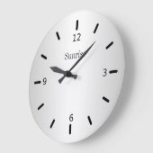 Elegante Zilveren Grijze Gradiënt Grote Klok (Hoek)