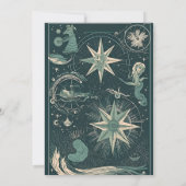 Elegante zilveren groene tarot bruiloft kaart (Achterkant)