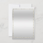 Elegante Zilveren Juweel Bow & Stiletto Verjaardag Kaart (Achterkant)