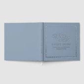 Elegante zilveren kalligrafie bruiloft Chic Dusty  Gastenboek (Volledig)