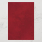 Elegante zilveren kanten franjes rood & wit bruilo menu (Achterkant)