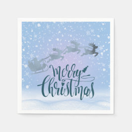 Elegante zilveren kerst servet