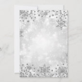 Elegante Zilveren Kerst Winter Bedrijfsvakantie Kaart (Achterkant)