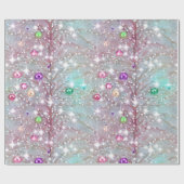 Elegante zilveren kerstboom met Ornamenten Cadeaupapier (Vlak)