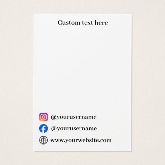 Elegante zilveren kettingen oorbellen Display Kaar Visitekaartje (Achterkant)