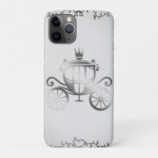 Elegante Zilveren Koets Sprookjesboek Witte Prinse Case-Mate iPhone Case (Achterkant)