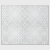 Elegante Zilveren Krullen Cadeaupapier (Vlak)