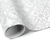 Elegante Zilveren Krullen Cadeaupapier (Rol Hoek)