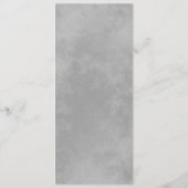 Elegante zilveren krullen & wervelingen op witte b menu (Achterkant)