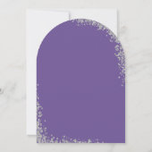 Elegante Zilveren Lavendel Paarse Doopboog Kaart (Achterkant)