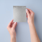 Elegante zilveren lege flyer (Hand)