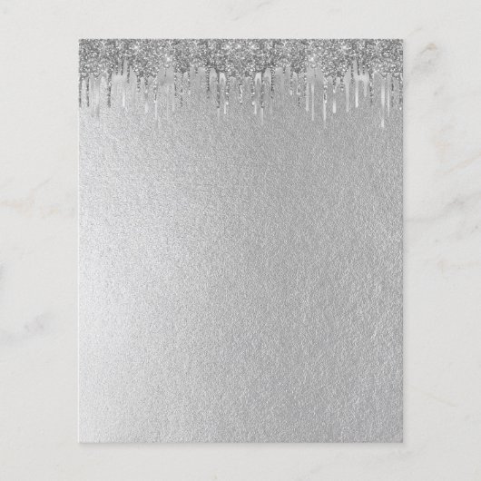 Elegante zilveren lege flyer (Voorkant)