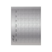 Elegante zilveren maandelijkse kalender planner notitieblok (Linkerzijde)