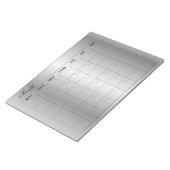 Elegante zilveren maandelijkse kalender planner notitieblok (Schuin)