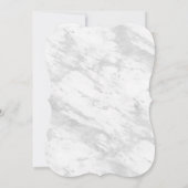 Elegante Zilveren Marmeren We doen nog steeds Huwe Kaart (Achterkant)