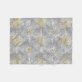 Elegante zilveren menorah's fleece deken (Voorkant (Horizontaal))