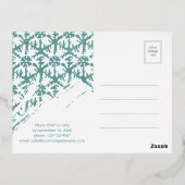 Elegante zilveren moderne feestelijke zakelijke va folie uitnodiging briefkaart (Achterkant)