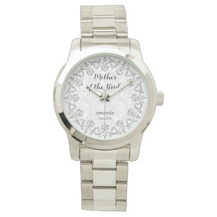 Elegante zilveren moeder van de bruid  horloge