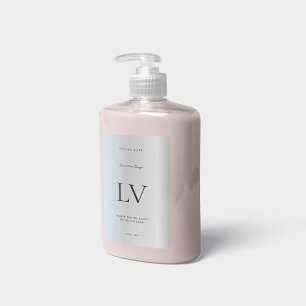 Elegante zilveren Monogram Schoonheid Body Bad Kaa Voedselcontainer Etiket