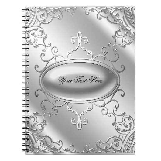 Elegante zilveren notitieboek (Voorkant)