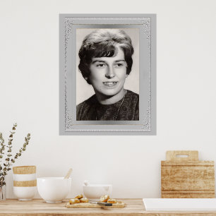 Elegante Zilveren Randlijst – Aangepast Fotontwerp Poster