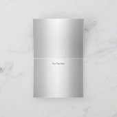 Elegante Zilveren Roos & Diamanten Bedankkaart (Binnen)