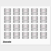 Elegante zilveren roze Baby showers Stickers (Vel)