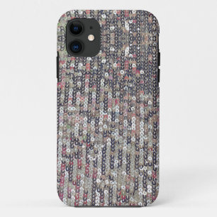 Elegante zilveren roze girly glitter pailletten Case-Mate iPhone case