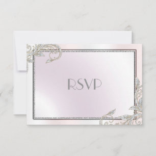 Elegante Zilveren RSVP Kaartje