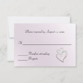 Elegante Zilveren RSVP Kaartje (Achterkant)