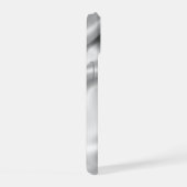 Elegante Zilveren Satijn Zijde Aangepaste Hoes voo iPhone 15 Case (Rechterkant)