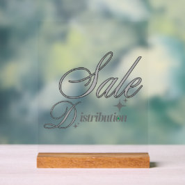 Elegante Zilveren Schrift Professionele Sleutelhan Acryl Bord