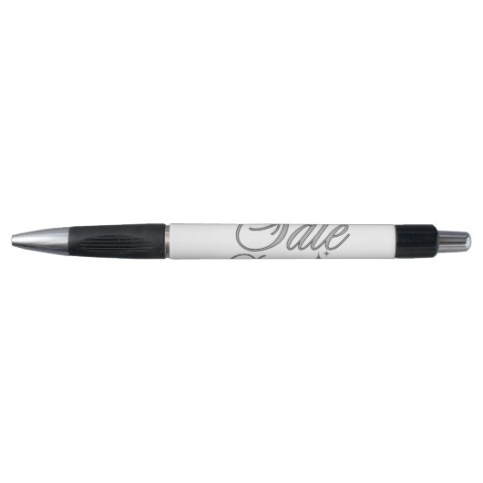 Elegante zilveren script professionele pen met wit (Voorkant)