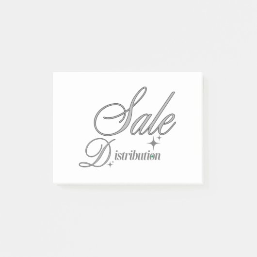 Elegante zilveren script professionele Post-it-not Post-it® Notes (Voorkant)