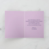 Elegante zilveren Sequin op zachte roze 50e verjaa Kaart (Binnen)