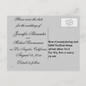 Elegante Zilveren Slang Skin Save the Date Aankondigingskaart (Achterkant)