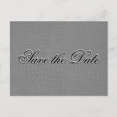 Elegante Zilveren Slang Skin Save the Date Aankondigingskaart (Voorkant)