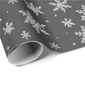 Elegante zilveren sneeuwvlok | wintervakantie cadeaupapier (Rol Hoek)